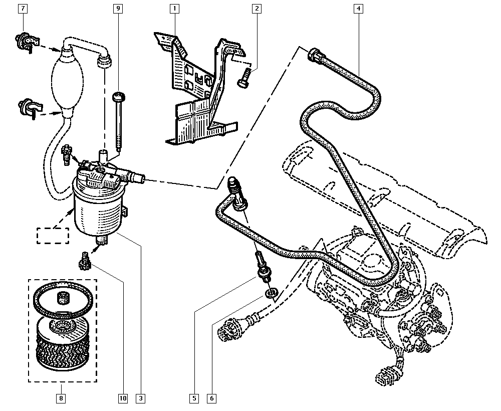 RENAULT TRUCKS 7701043620 - Горивен филтър vvparts.bg