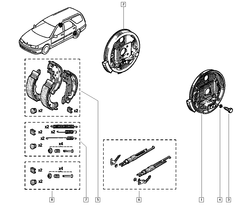 RENAULT 77 01 204 885 - Комплект принадлежности, спирани челюсти vvparts.bg