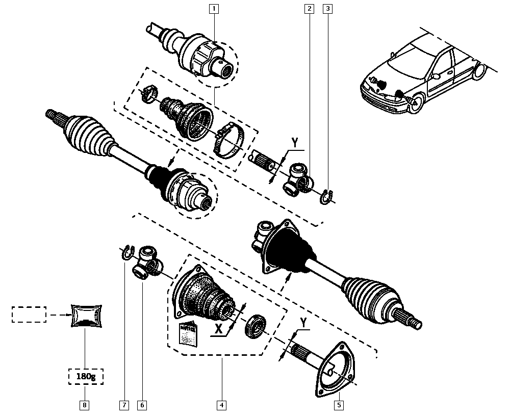 RENAULT 7701470566 - Маншон, полуоска vvparts.bg