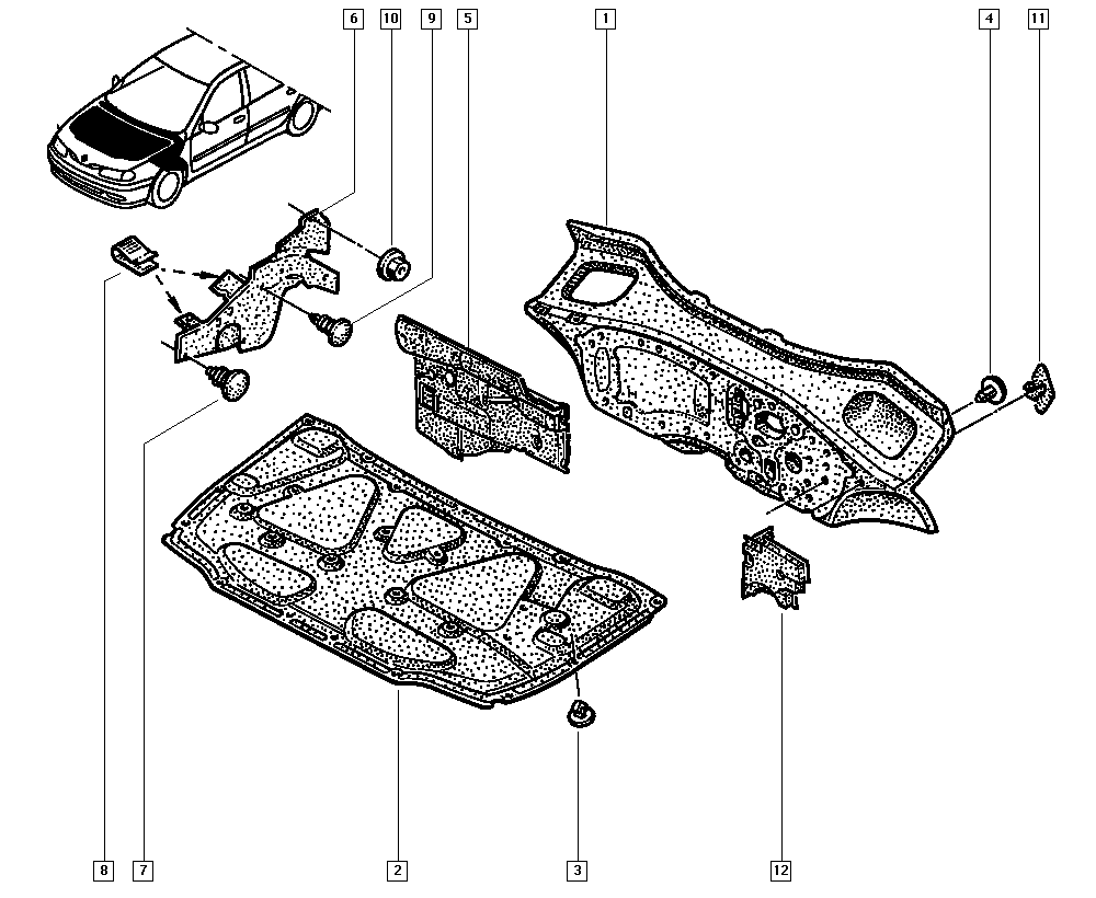 RENAULT 7703077225 - Щипка (клипс) vvparts.bg