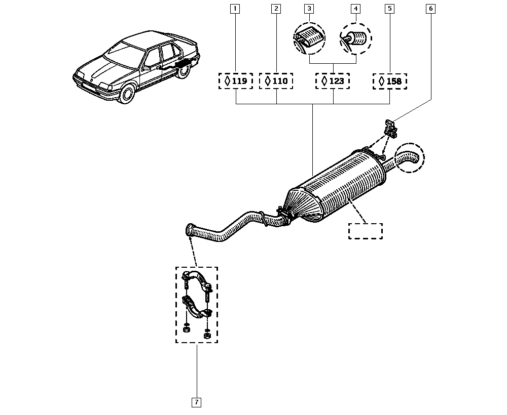 DACIA 7700 785 798 - MOUNT SILENCER 19 vvparts.bg