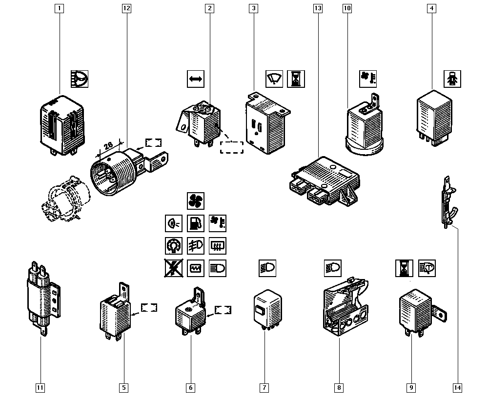 RENAULT 74 01 269 084 - Включващо устройство (комутатор), запалителна система vvparts.bg