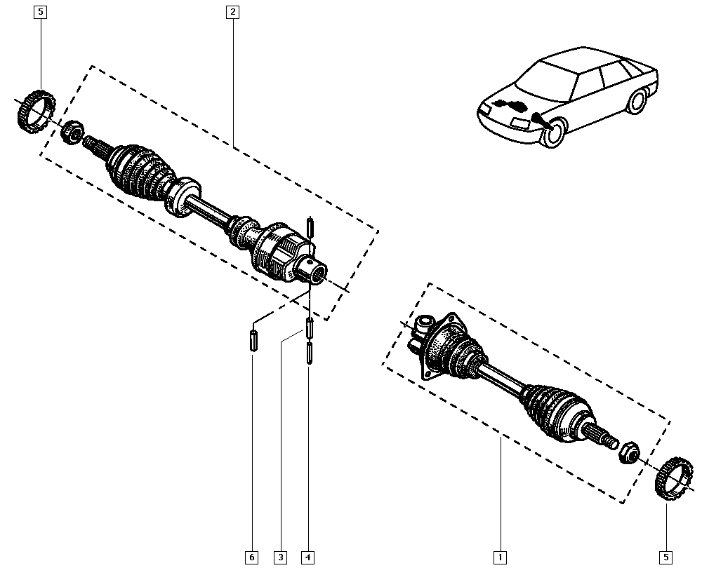 RENAULT 7701351484 - Полуоска vvparts.bg