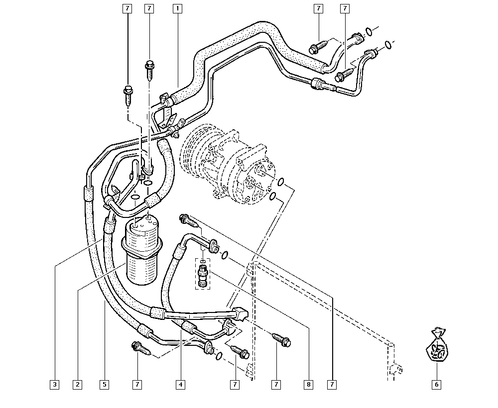 OM 8200004174 - Изсушител, климатизация vvparts.bg