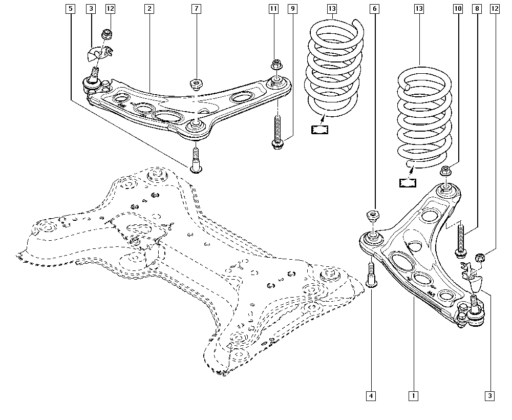 RENAULT 82 00 014 385 - Пружина за ходовата част vvparts.bg