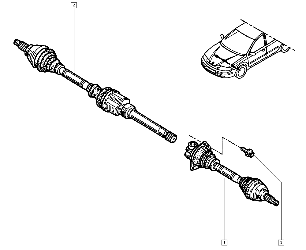 RENAULT 8200470129 - Полуоска vvparts.bg