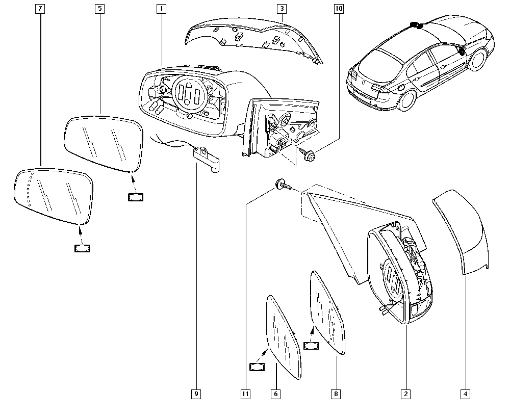 RENAULT 963130001R - Външно огледало vvparts.bg