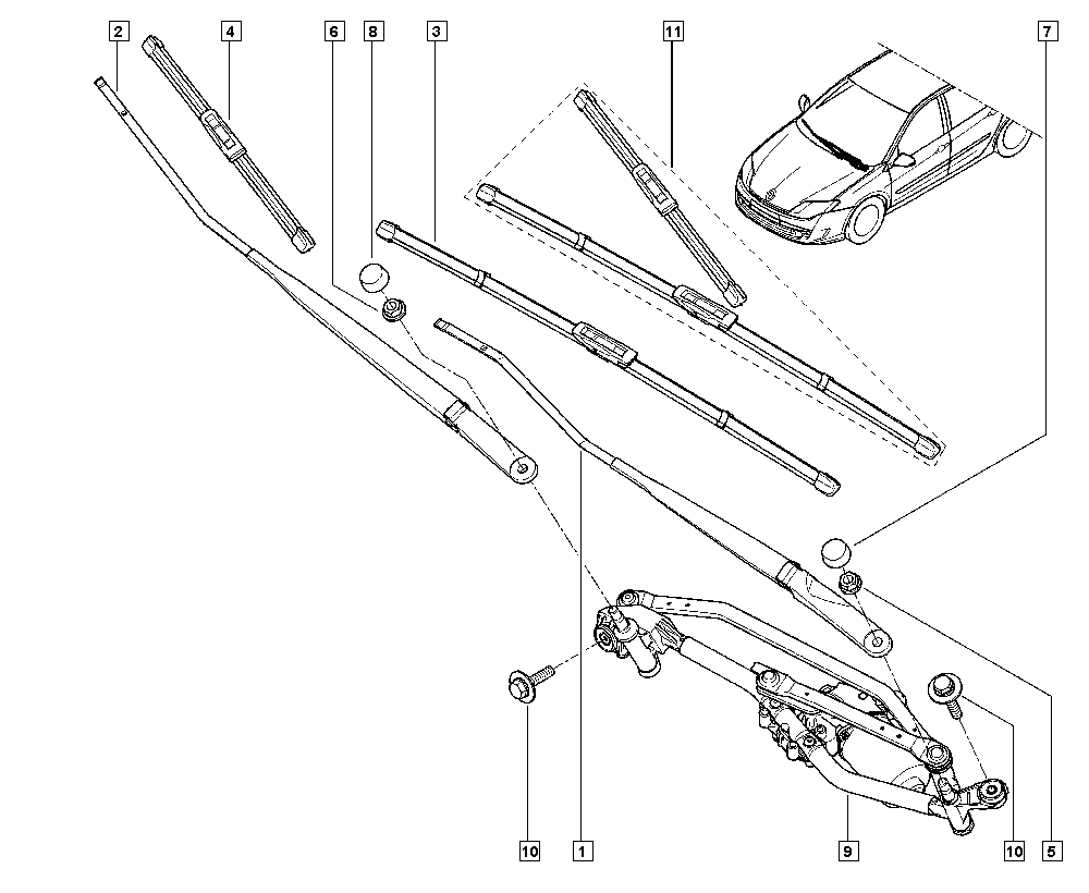 RENAULT 7711424718 - Перо на чистачка vvparts.bg