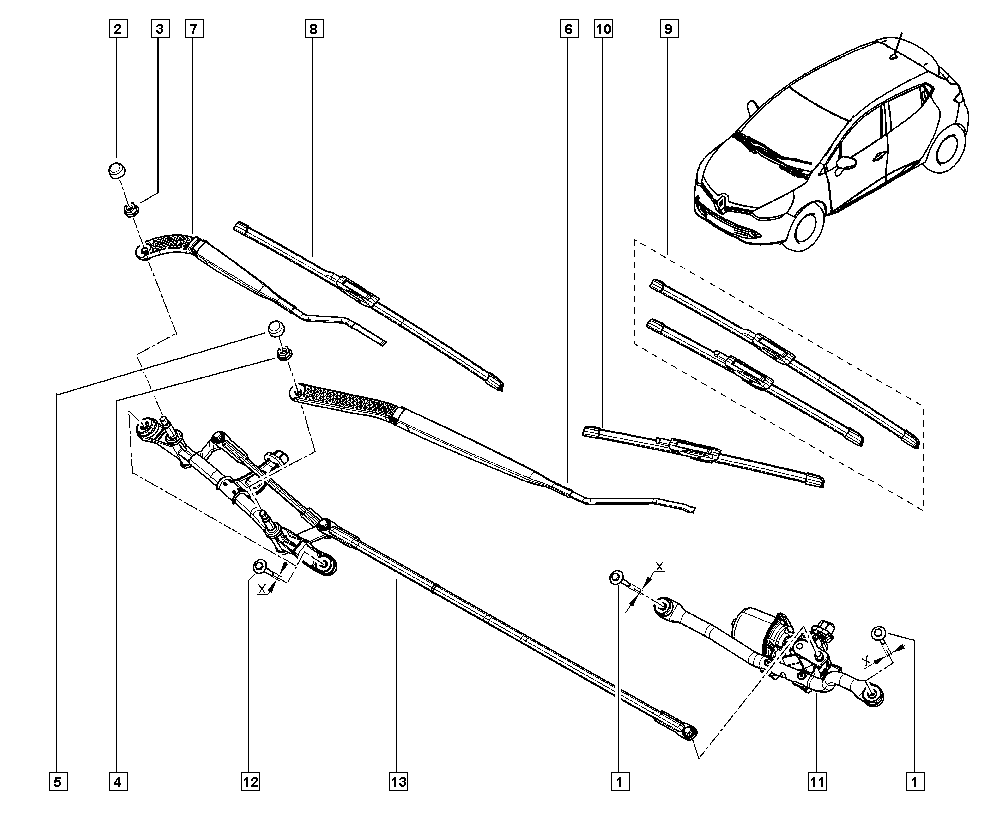 RENAULT 28 89 098 71R - Перо на чистачка vvparts.bg