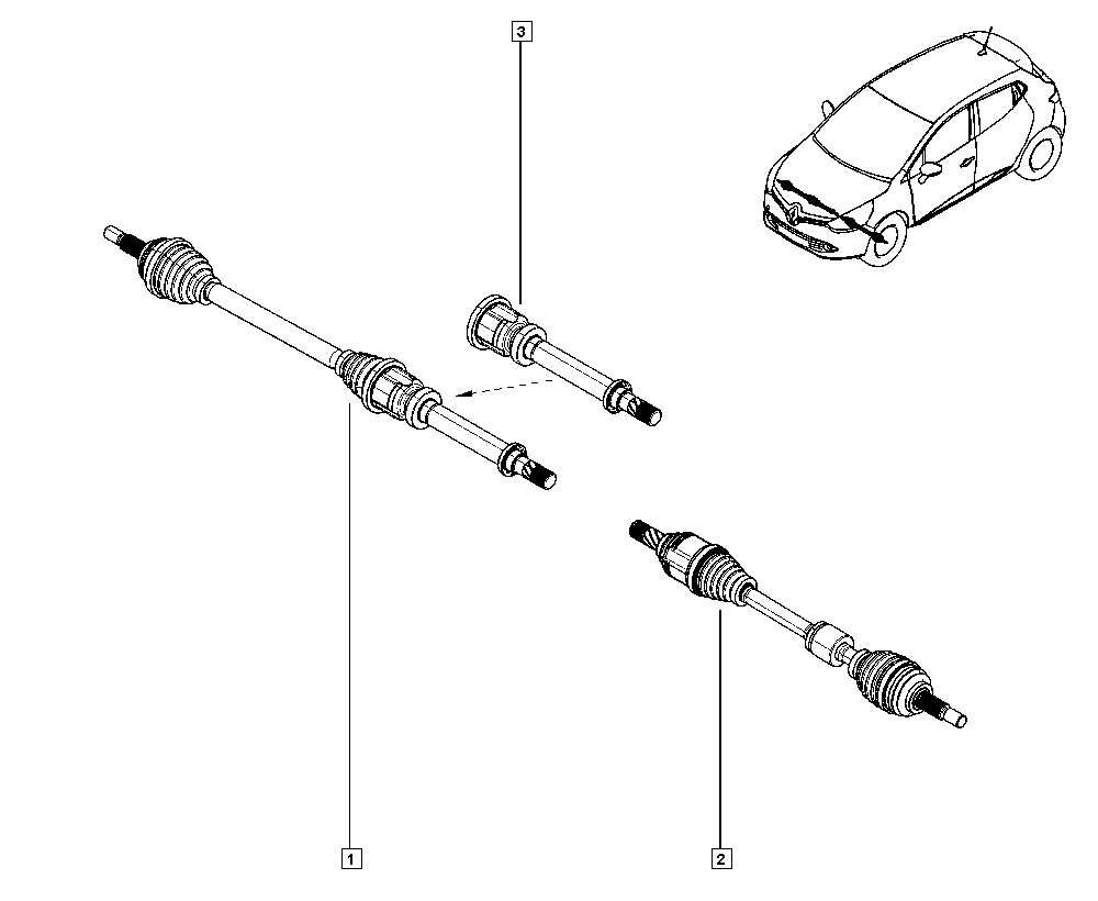 RENAULT 391003858R - Полуоска vvparts.bg