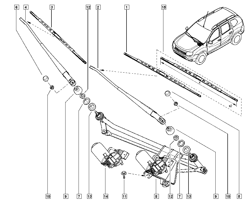 DACIA 288909307R - Перо на чистачка vvparts.bg