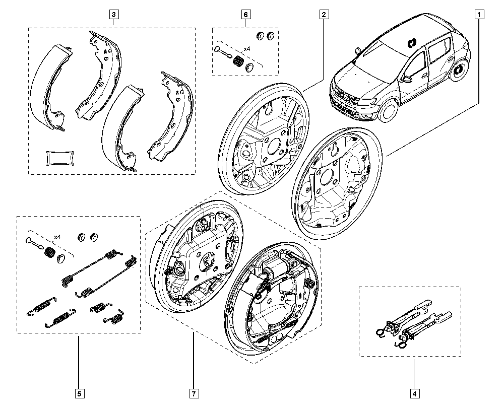 DACIA 44 06 094 15R - Комплект спирачна челюст vvparts.bg