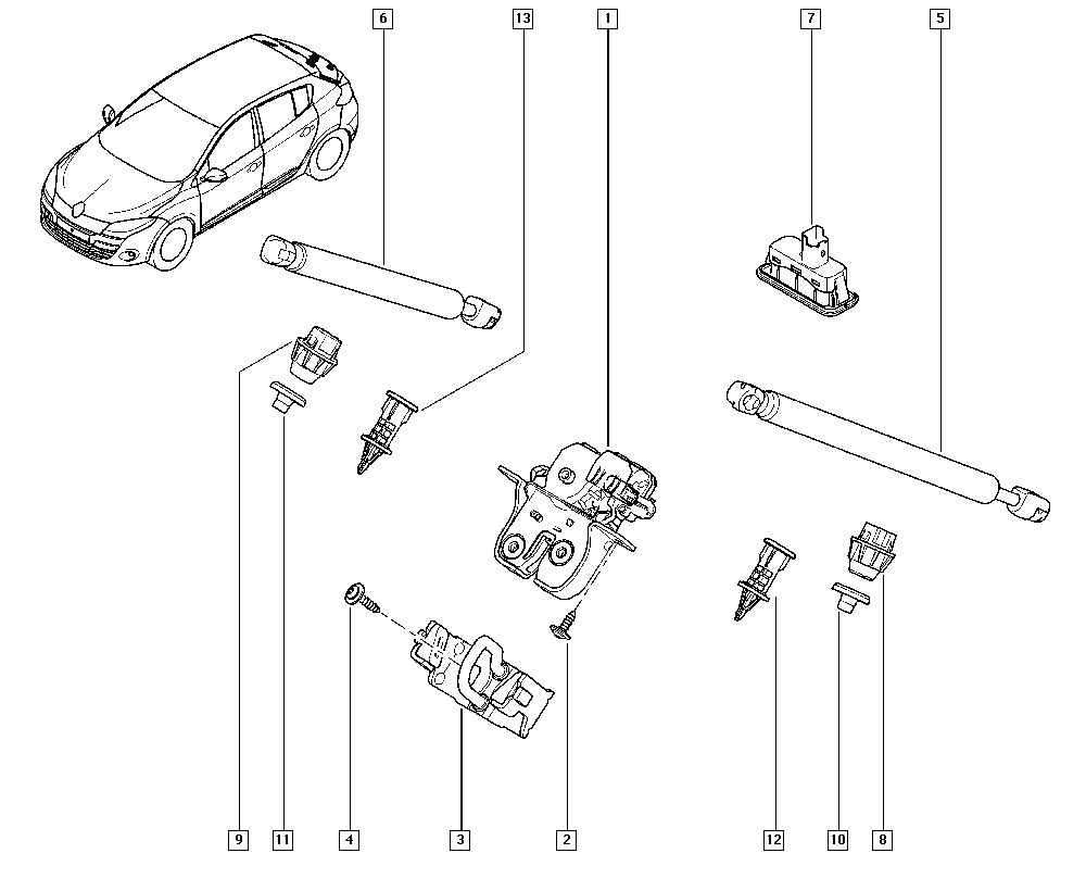 RENAULT 904510001R - Газов амортисьор, багажно / товарно пространство vvparts.bg