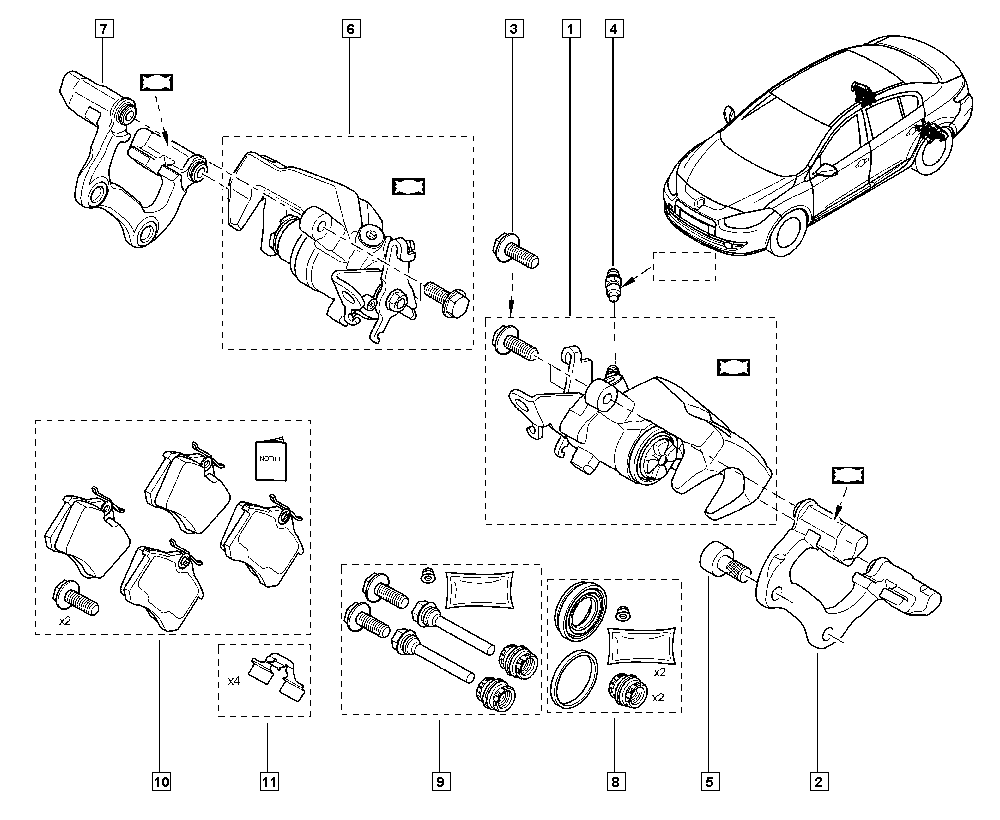 RENAULT 44 01 196 51R - Спирачен апарат vvparts.bg