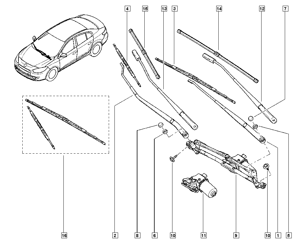 RENAULT 288901987R - Перо на чистачка vvparts.bg