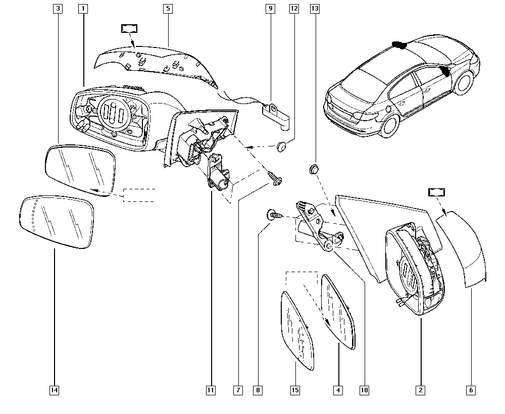 RENAULT 963667345R - Стъкло на огледало, външно огледало vvparts.bg