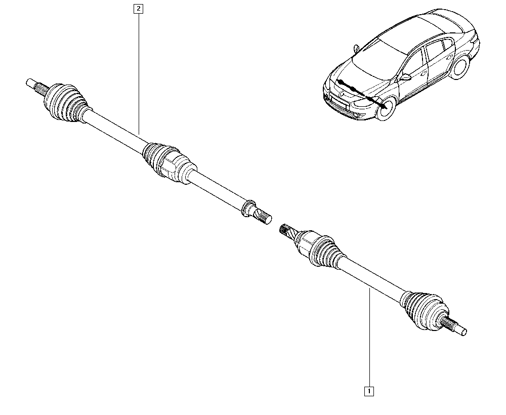 RENAULT 391003533R - Полуоска vvparts.bg