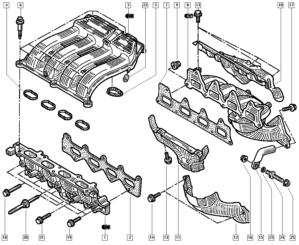 DACIA 82 00 052 312 - Уплътнение, всмукателен колектор vvparts.bg