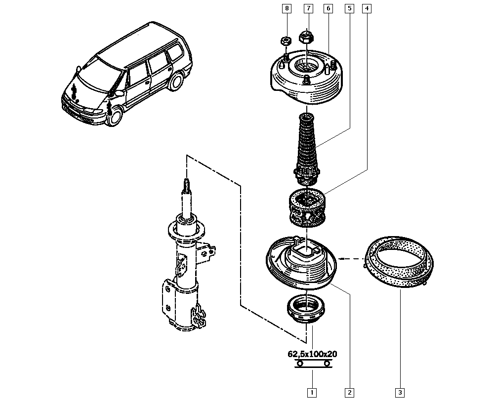 RENAULT TRUCKS 6025305979 - Тампон на макферсън vvparts.bg