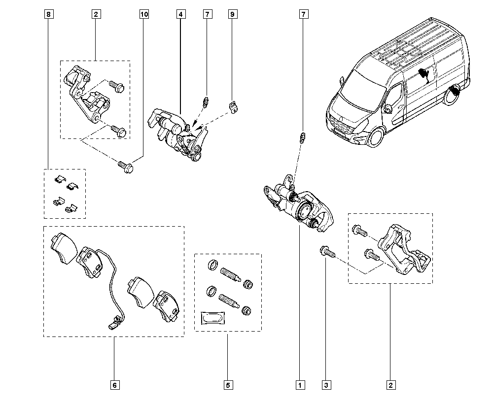 RENAULT 44 00 132 12R - Спирачен апарат vvparts.bg