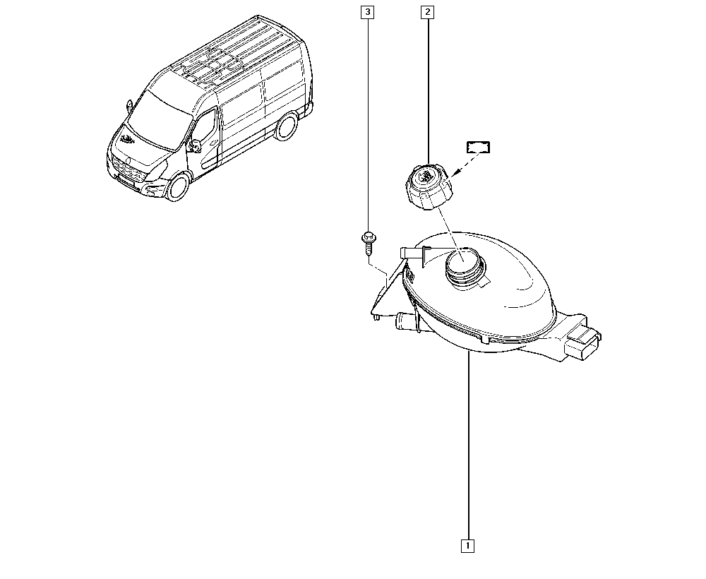 RENAULT TRUCKS 2171 000 15R - Разширителен съд, охладителна течност vvparts.bg
