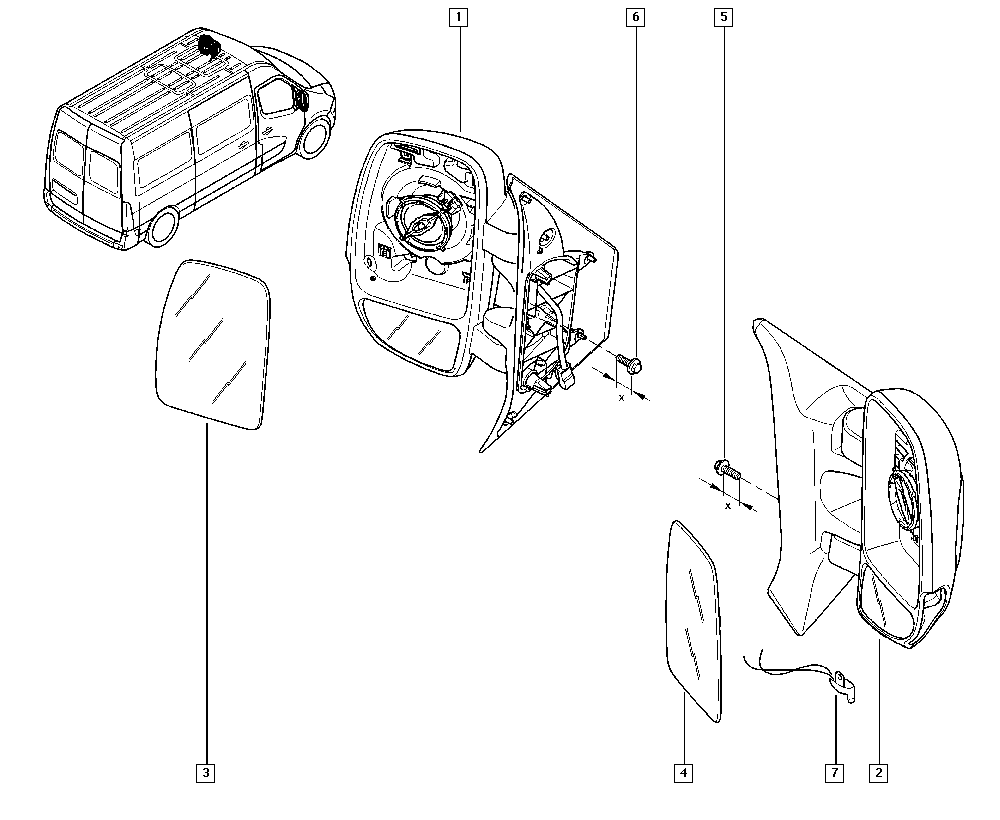 RENAULT 963016903R - Външно огледало vvparts.bg