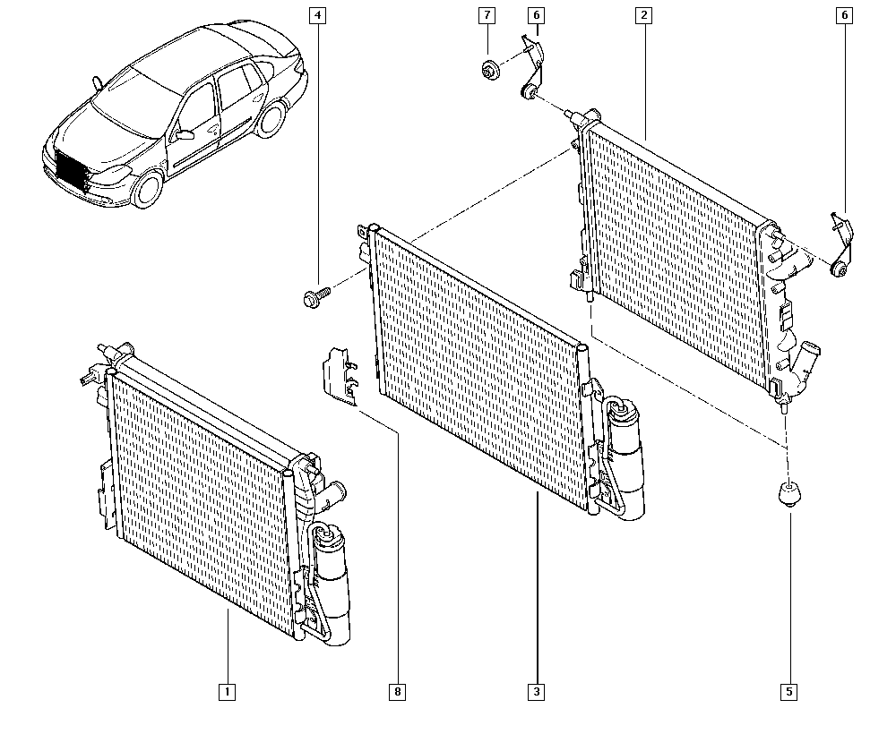 OM 8200757789 - Кондензатор, климатизация vvparts.bg