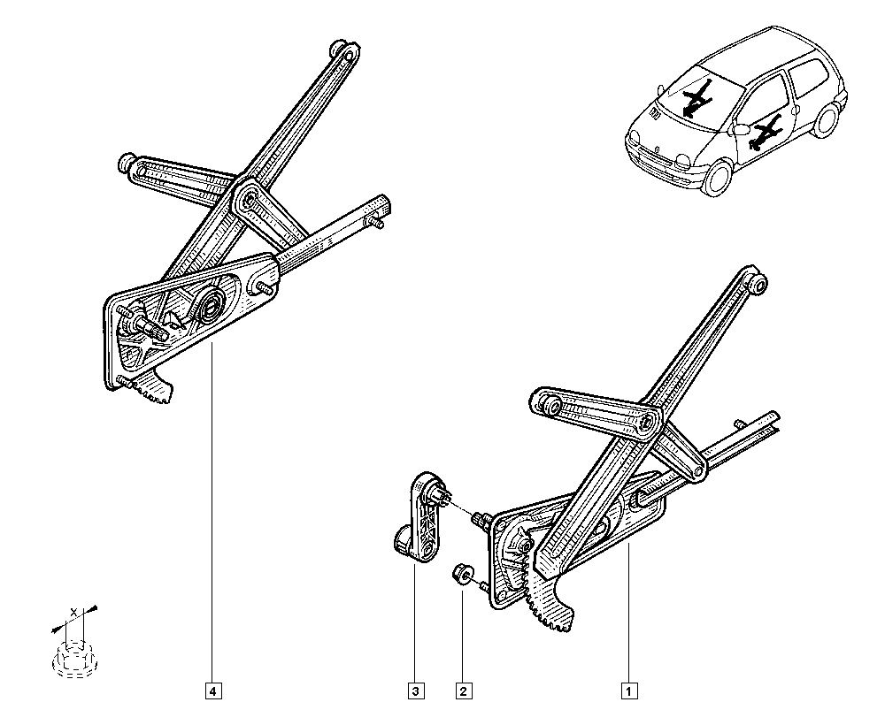 RENAULT 7700818266 - Стъклоподемник vvparts.bg