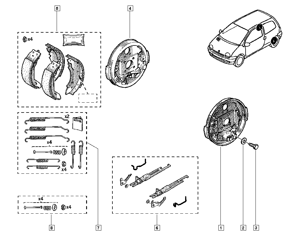 DACIA 44 06 017 49R - Комплект спирачна челюст vvparts.bg