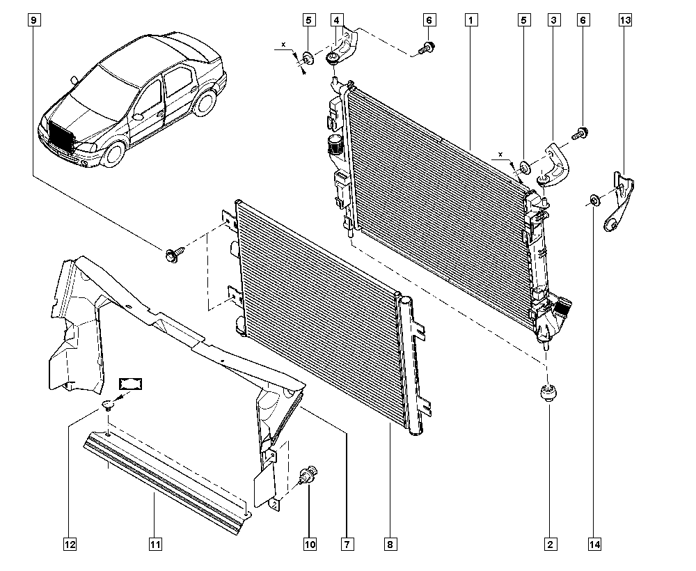 LADA 214100598R - Радиатор, охлаждане на двигателя vvparts.bg