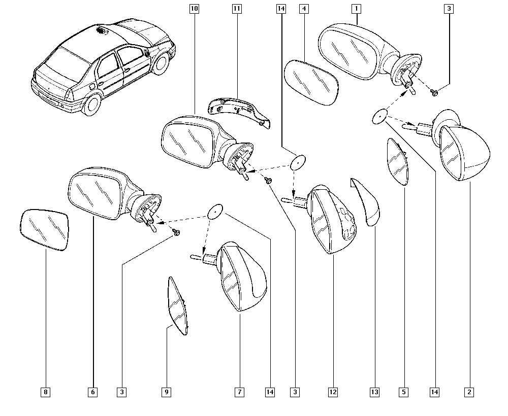 RENAULT 963017145R - Външно огледало vvparts.bg