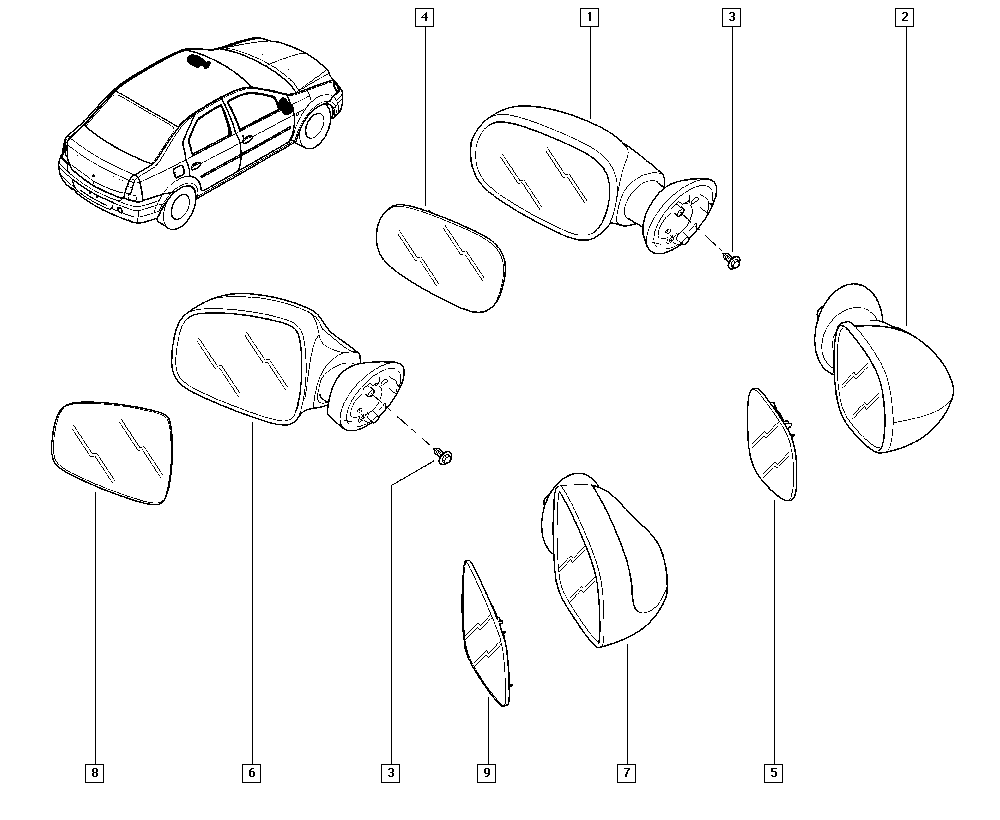 DACIA 963015334R - Външно огледало vvparts.bg