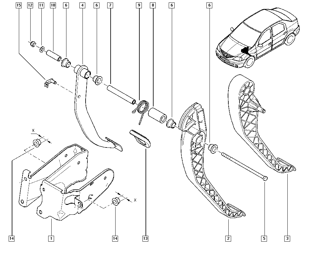 RENAULT 6001547908 - Покритие на педала (гумичка), спирачен педал vvparts.bg