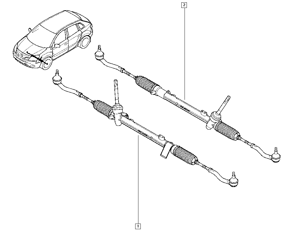 NISSAN 490010424R - Аксиален шарнирен накрайник, напречна кормилна щанга vvparts.bg