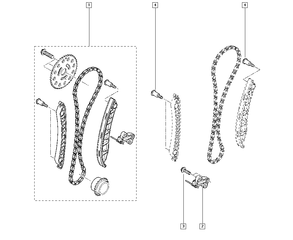 RENAULT 130946559R - Комплект ангренажна верига vvparts.bg