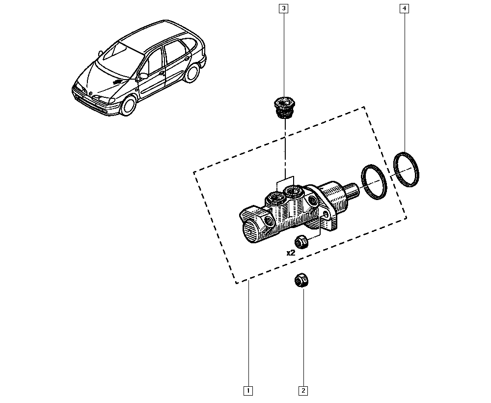 RENAULT 7701206792 - Спирачна помпа vvparts.bg