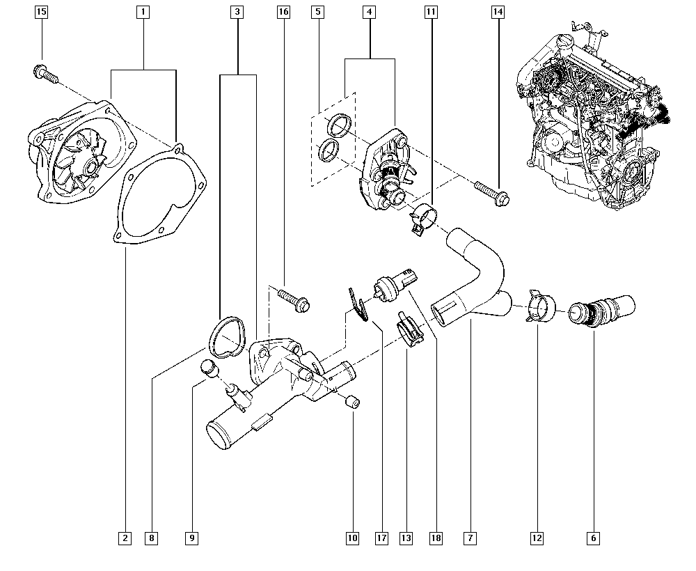 DACIA 77 01 478 031 - Водна помпа vvparts.bg