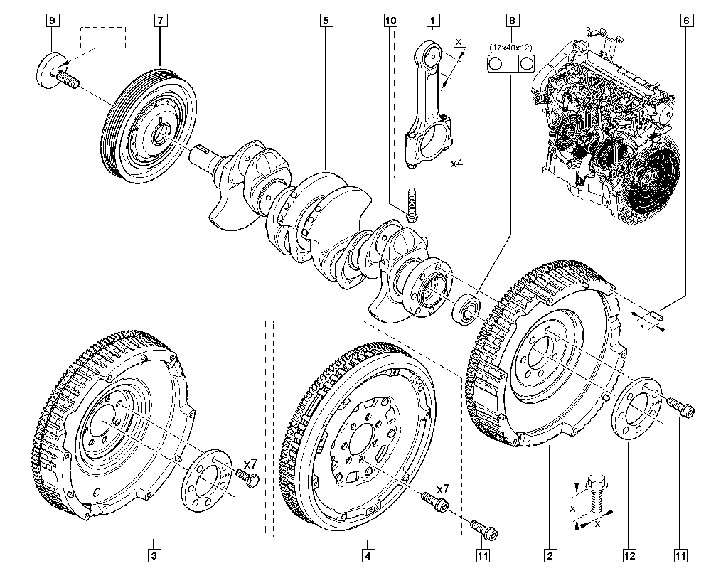 RENAULT 12 30 039 48R - Маховик vvparts.bg