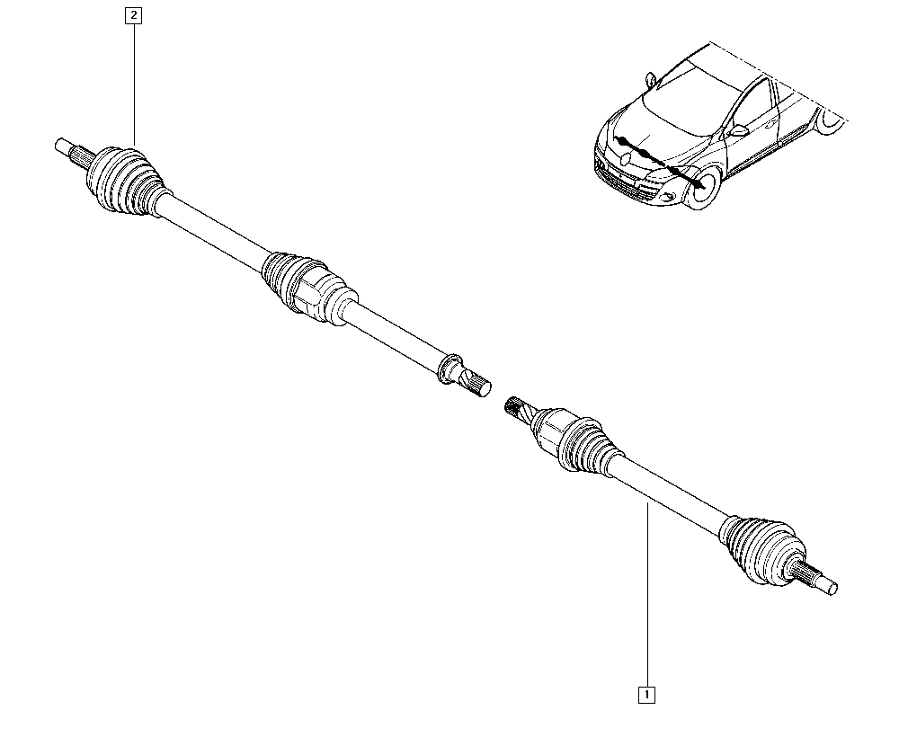 RENAULT 391003112R - Полуоска vvparts.bg