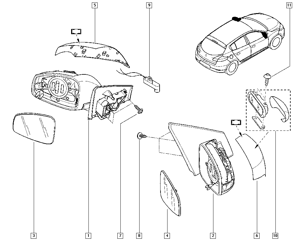 RENAULT 9637 400 50R - Капачка, външно огледало vvparts.bg