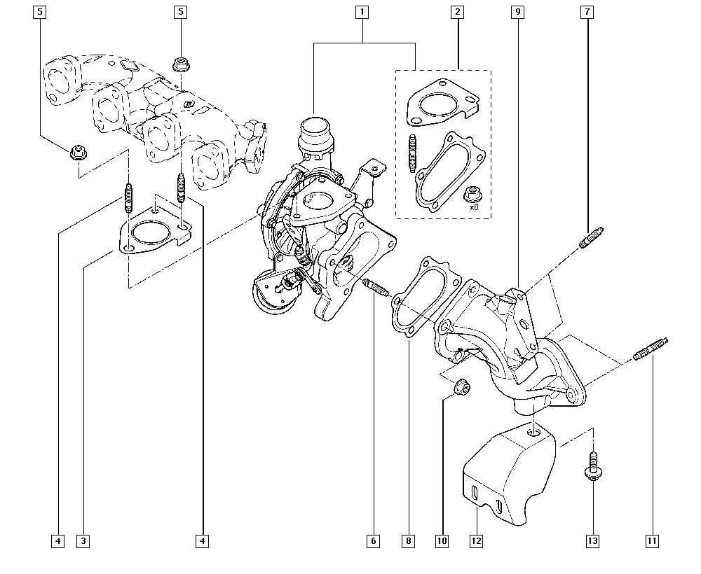 RENAULT 144109364R - Турбина, принудително пълнене с въздух vvparts.bg