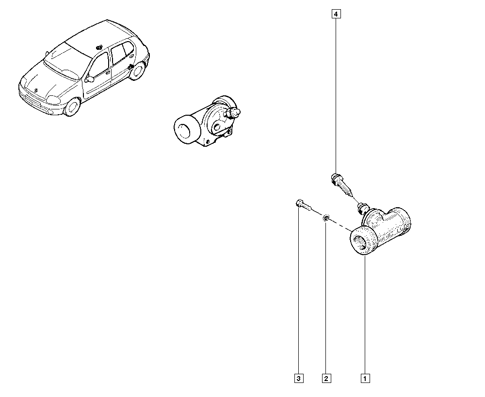 DACIA 7701070668 - Спирачно цилиндърче на колелото vvparts.bg