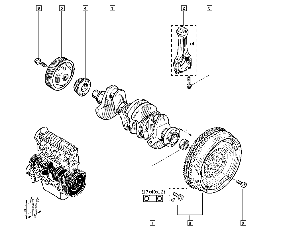 NISSAN 82 00 523 072 - Ремъчна шайба, колянов вал vvparts.bg