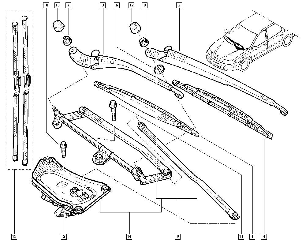 RENAULT 7701049052 - Перо на чистачка vvparts.bg