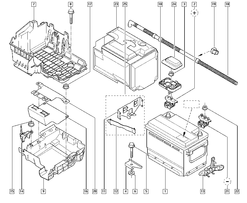 Vauxhall 7711230453 - Стартов акумулатор vvparts.bg