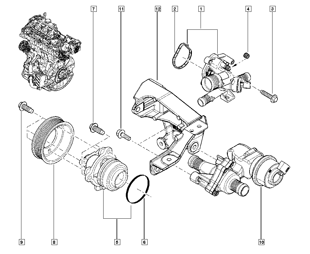 NISSAN 110620980R - Термостат, охладителна течност vvparts.bg