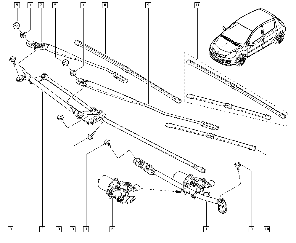 RENAULT 77 01 063 182 - Перо на чистачка vvparts.bg