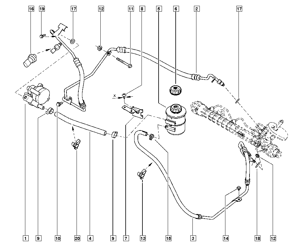 DACIA 491105514R - Хидравлична помпа, кормилно управление vvparts.bg