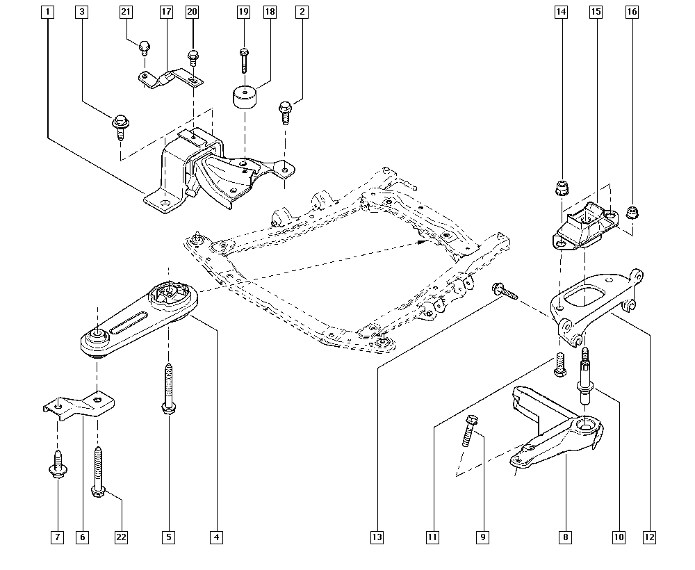 DACIA 60 01 548 160 - Окачване, двигател vvparts.bg