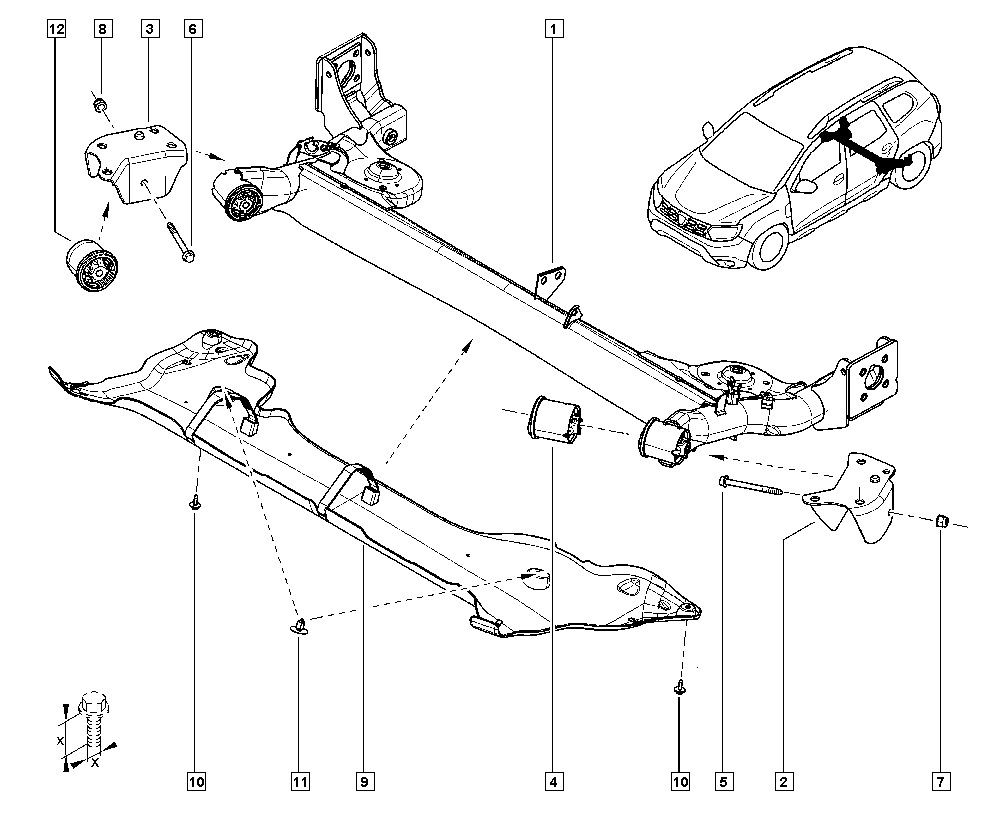 RENAULT 60 01 549 989 - Тампон, носач vvparts.bg